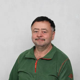 Eine lachende Person